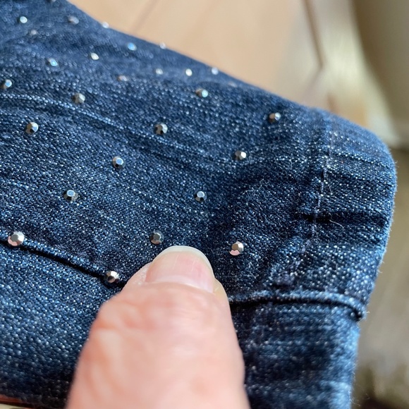 Joe's Jeans Medium Wash Studded Skinny Jeans Black Pistol Girl's 12 - Picture 6 of 11